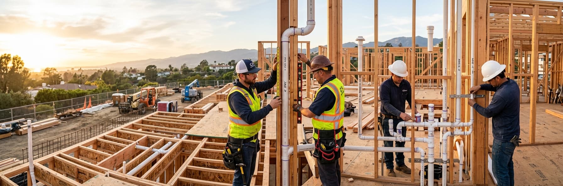 Combination Drain, Waste, and Vent (DWV) System Design: CPC Section 403 Compliance and Sizing — featured header image for C-36 exam study guide