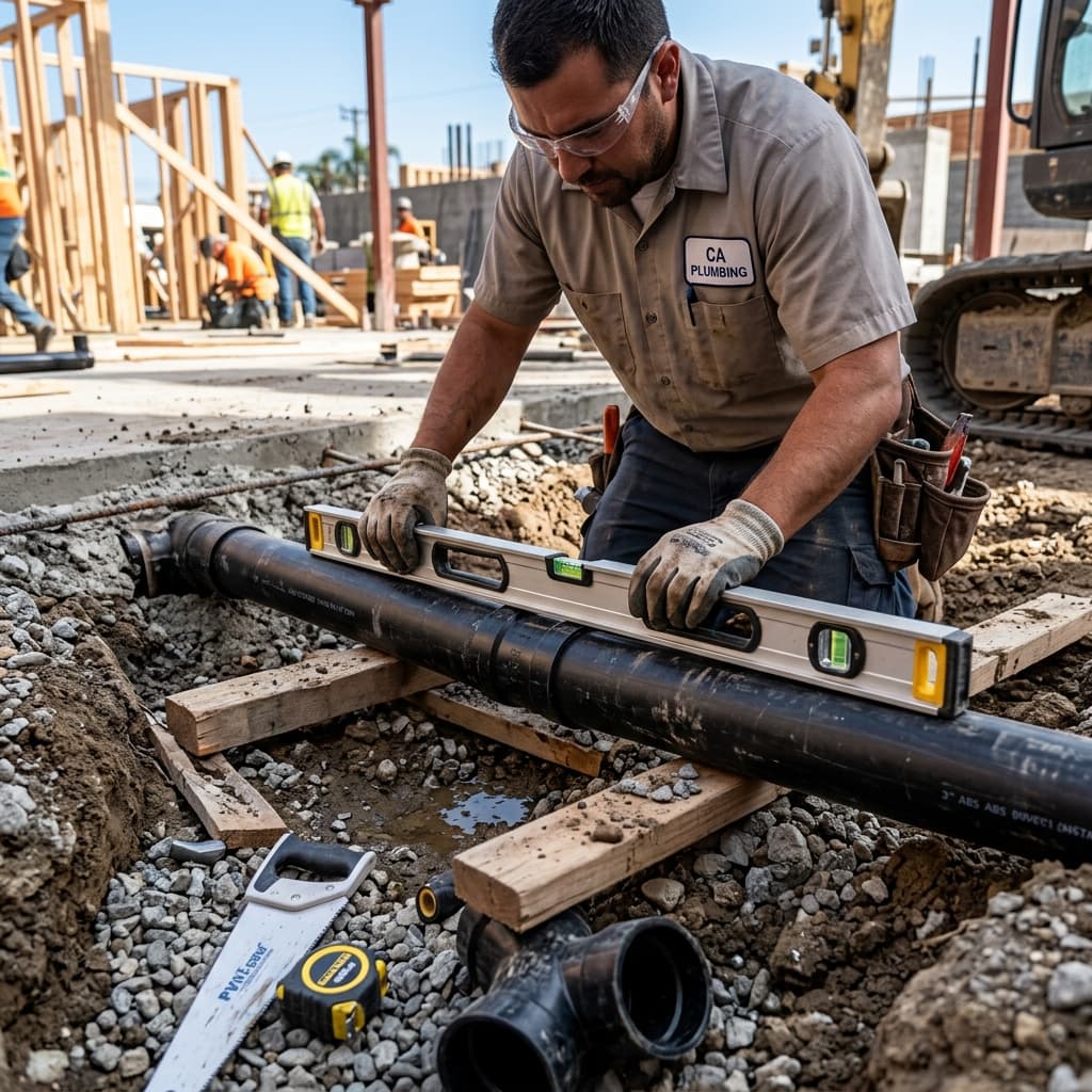 Violation #1: Improper Pipe Slope and Gradient — C-36 exam visual