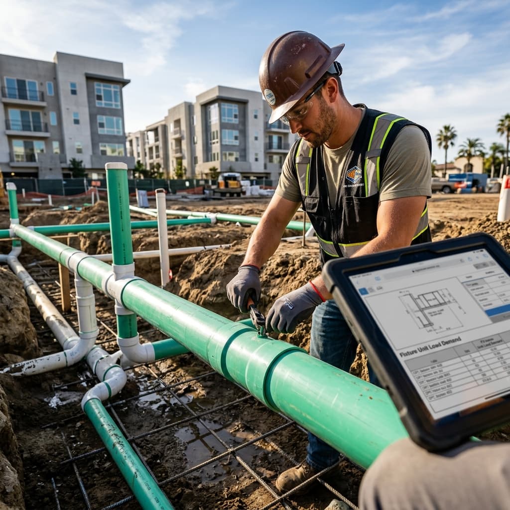 CPC Section 403 Drainage System Calculations: Fixture Unit Load Demand vs. Supply Methods — carousel title card