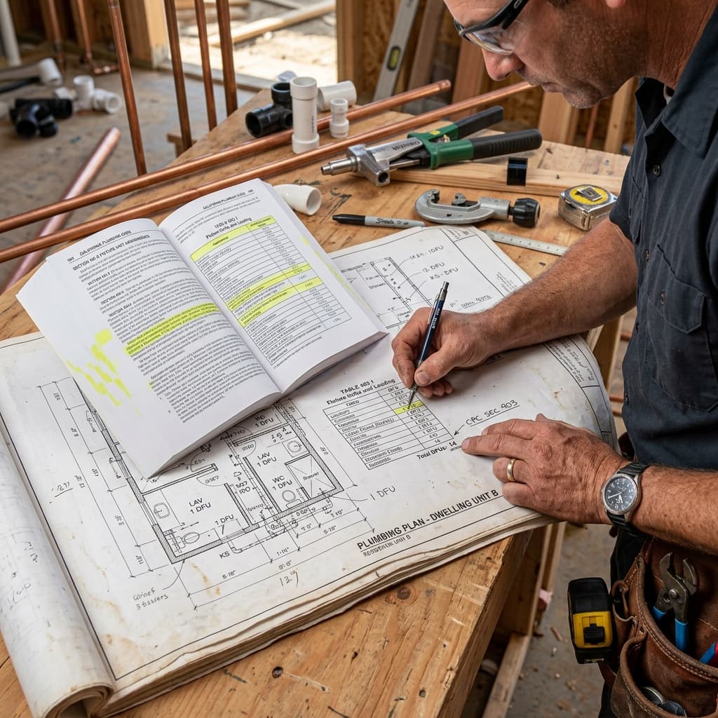 Fixture Unit Assignments Under CPC Section 403 — C-36 exam visual