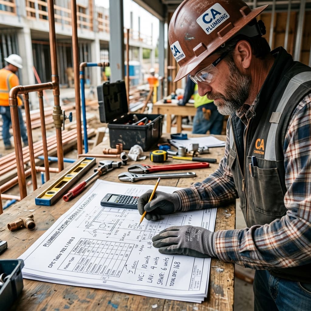 Understanding Plumbing Fixture Unit Calculations — C-36 exam visual