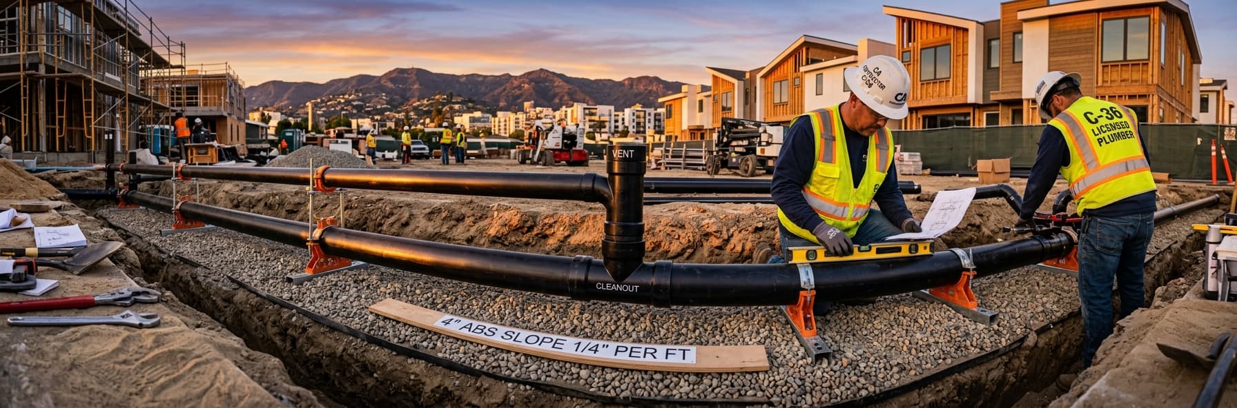 CPC Section 403 Horizontal Drainage Pipe Sizing and Slope Requirements for C-36 Exam Success — featured header image for C-36 exam study guide