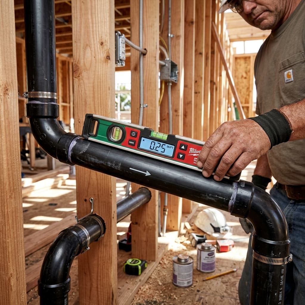 The 1/4-Inch-Per-Foot Minimum Slope Requirement — C-36 exam visual