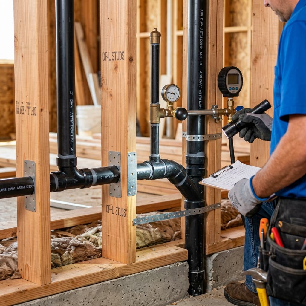 CPC Section 407: Rough-In Inspection Standards and Requirements — C-36 exam visual