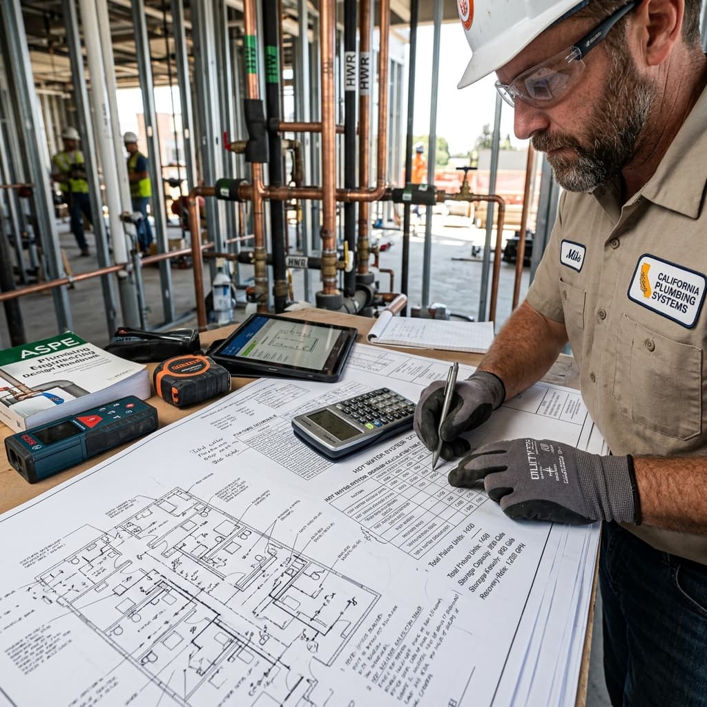 Hot Water Demand Calculations: The Foundation of System Design — C-36 exam visual