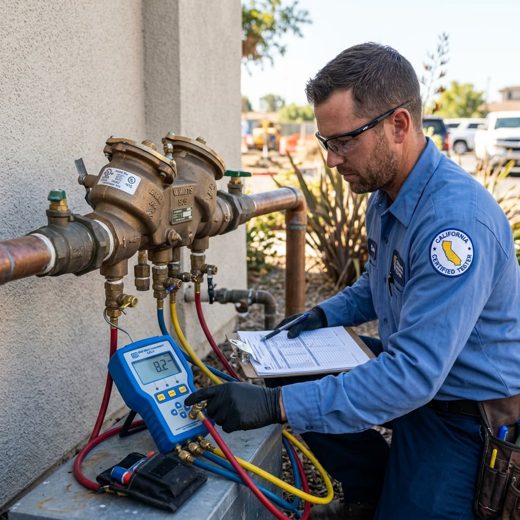 Backflow Prevention Device Selection and Testing — C-36 exam visual
