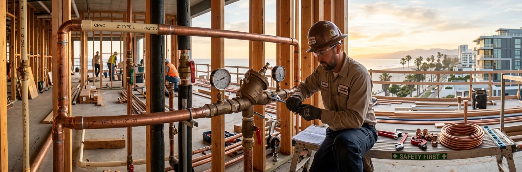 CPC Section 422 Water Supply System Design: Pressure Regulation, Backflow Prevention, and Sizing Requirements for C-36 Exam Success — featured header image for C-36 exam study guide