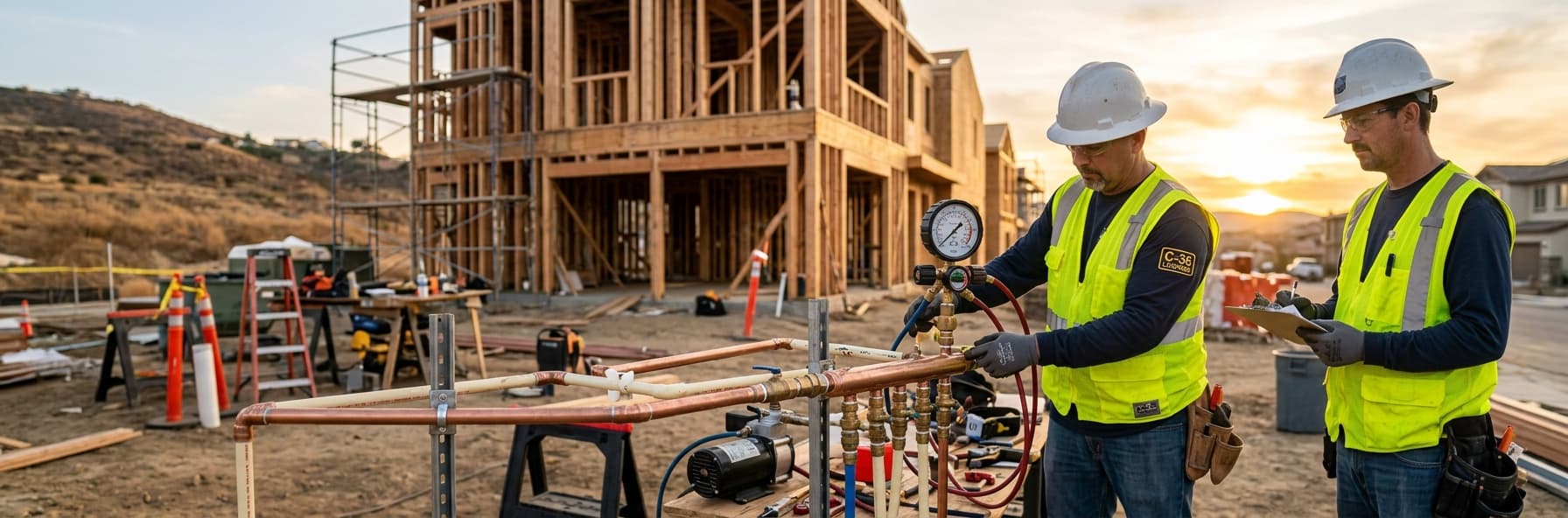 Critical CPC Section 422.1 Water Supply Line Materials and Pressure Testing Requirements for C-36 Exam Success — featured header image for C-36 exam study guide