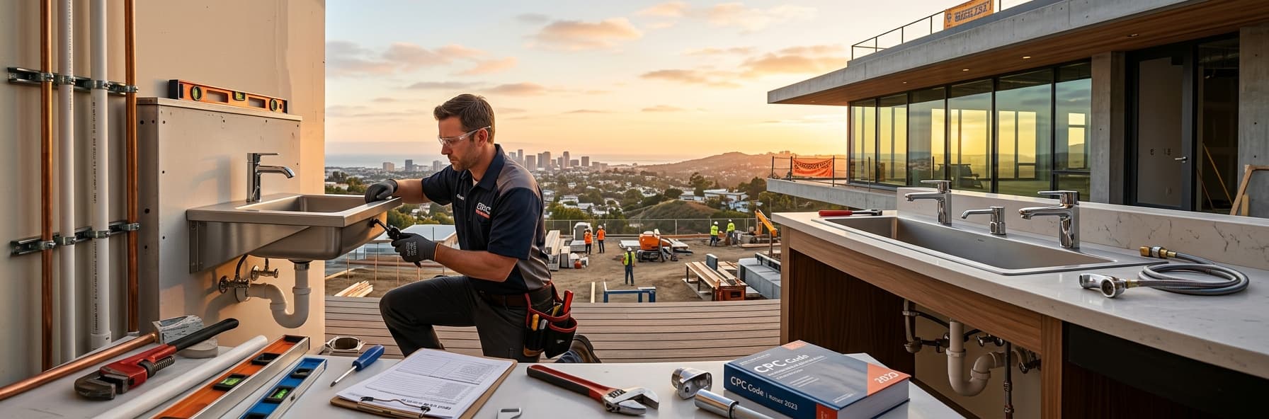 Deck-Mounted and Wall-Hung Fixture Installation: CPC Section 422 Compliance and Exam Requirements — featured header image for C-36 exam study guide