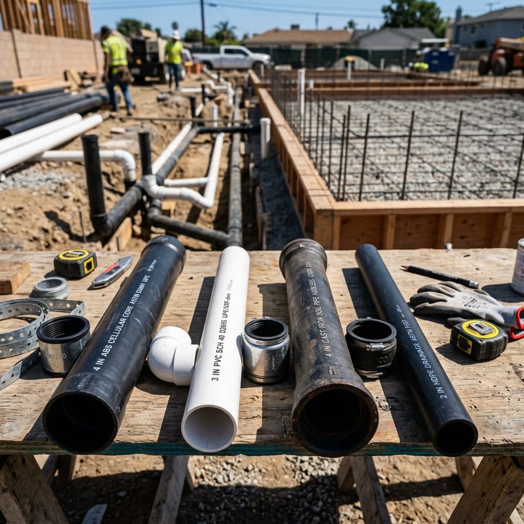 Approved Drainage Pipe Materials Under CPC 422 — C-36 exam visual