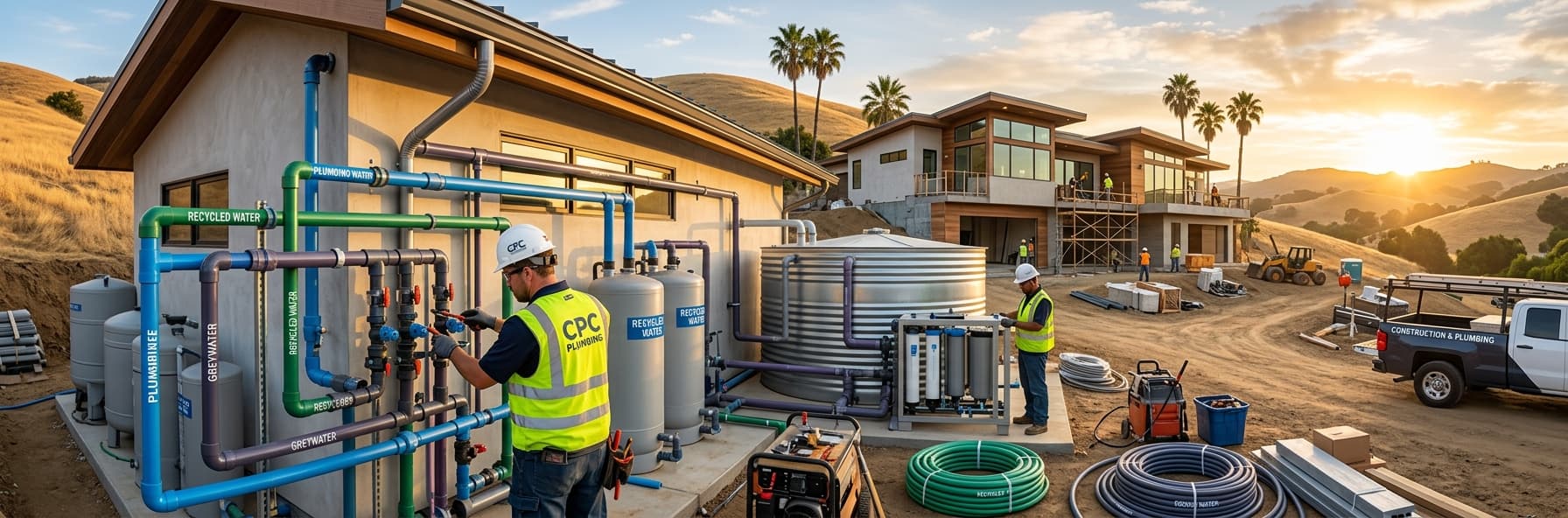 Dual Plumbing Systems and Alternate Water Sources: CPC Section 422 Gray Water and Rainwater Harvesting Compliance — featured header image for C-36 exam study guide