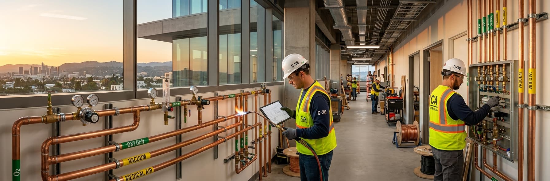 Medical Gas and Specialty Piping Systems: CPC Requirements and C-36 Exam Expectations — featured header image for C-36 exam study guide