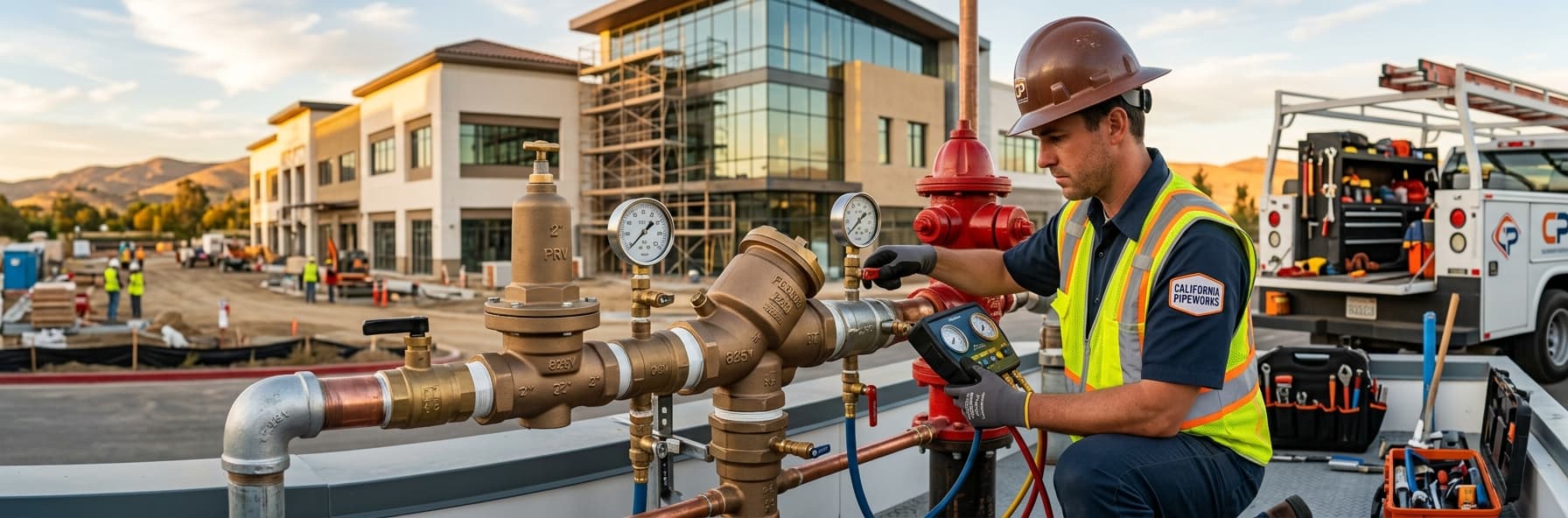 Potable Water System Pressure Regulation and Backflow Prevention Device Testing Requirements — featured header image for C-36 exam study guide