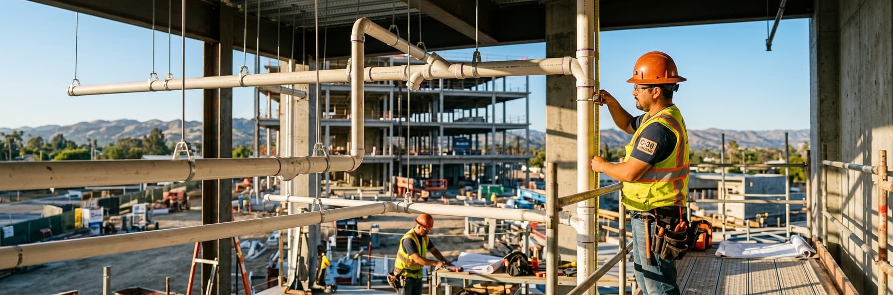Sanitary Drainage System Design: CPC Section 403 Horizontal and Vertical Pipe Requirements for C-36 Exam Success — featured header image for C-36 exam study guide
