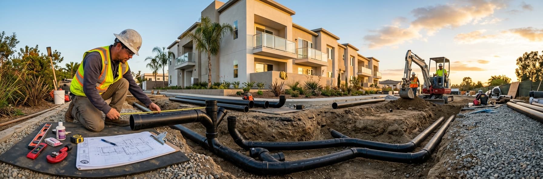 Sanitary Sewer and Building Drain Sizing: CPC Section 403 Complete Calculation Guide — featured header image for C-36 exam study guide