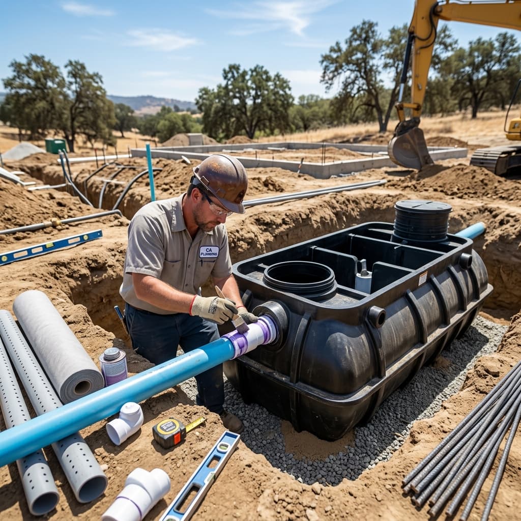 Key Requirements for Septic Tank Design — C-36 exam visual