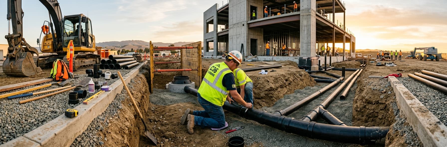 Underground Building Sewer Installation and Sizing: CPC Section 702 Requirements for C-36 Exam Success — featured header image for C-36 exam study guide