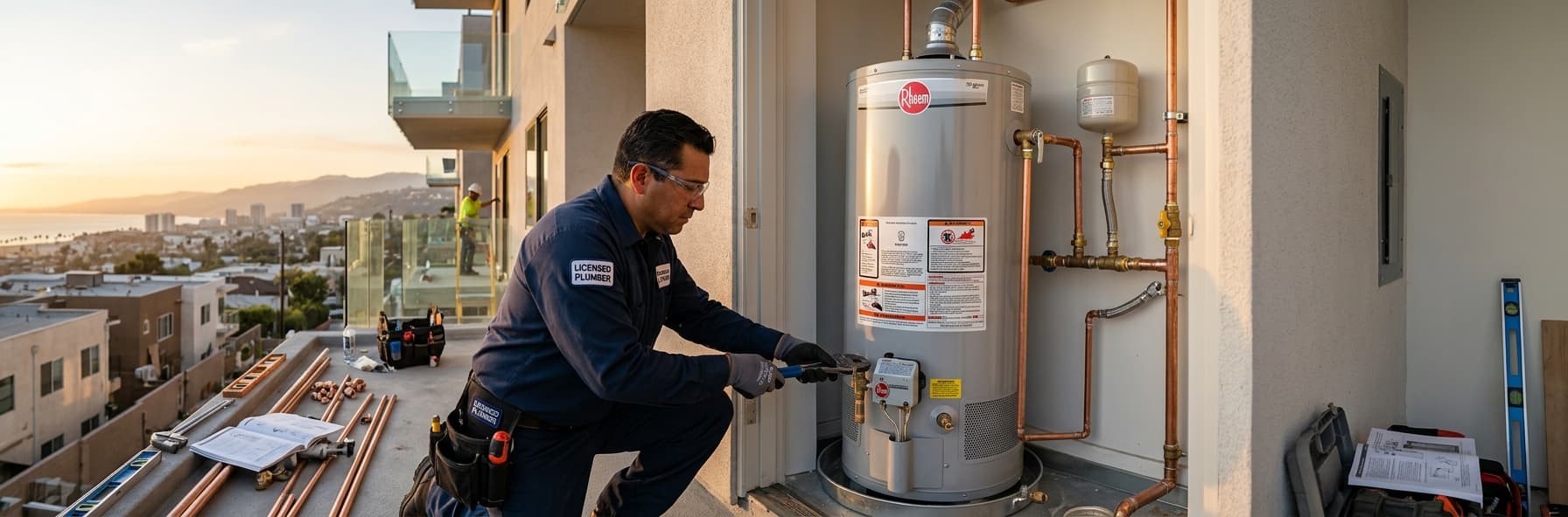 Water Heater Installation Temperature and Pressure Relief Valve Requirements: CPC Section 422 Compliance — featured header image for C-36 exam study guide