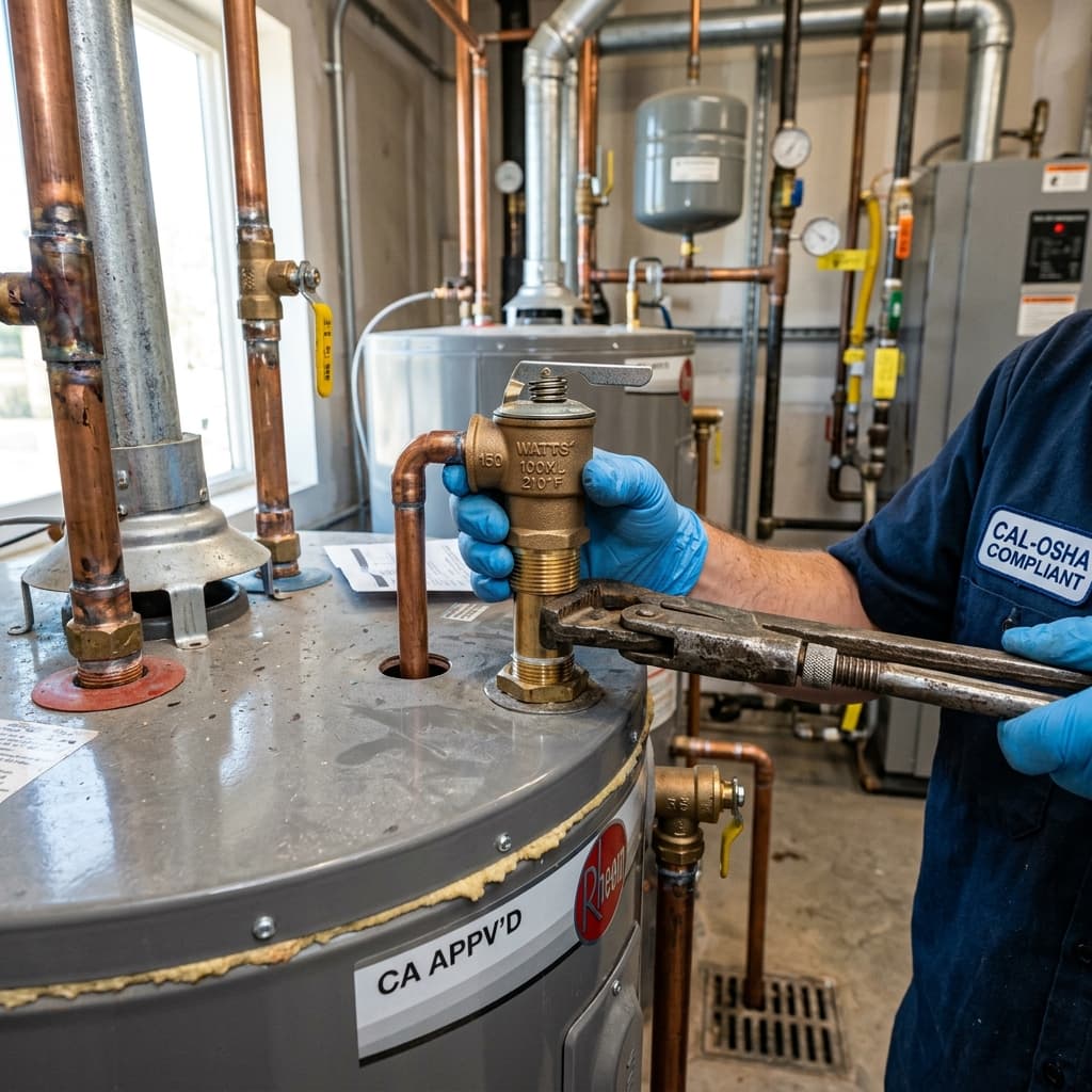 Temperature and Pressure Relief Valve Requirements — C-36 exam visual